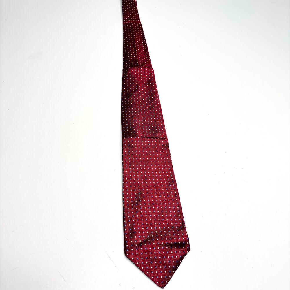 Brooks Brothers 346 Red Silk Grid, Dot Tie